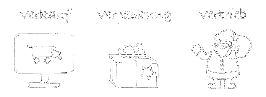 Illustration Verkauf Verpackung und Vertrieb